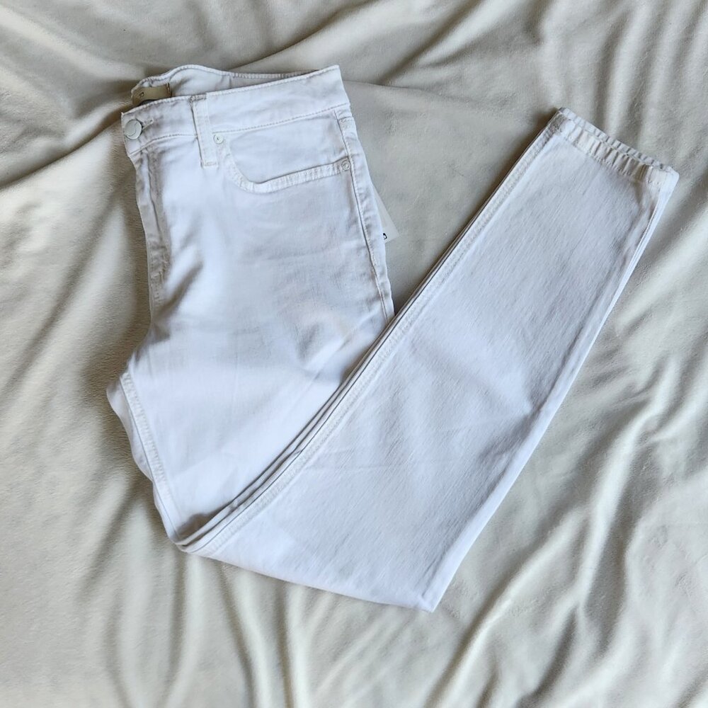 Joe's Jeans Mid Rise Skinny Ankle - Play Dirty; Stay Spotless in White